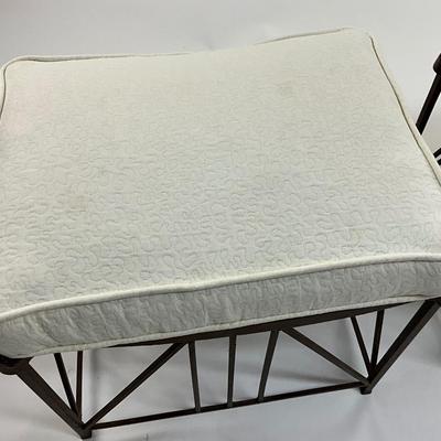 806 Custom Upholstered Cushion Iron Stool Ottomans
