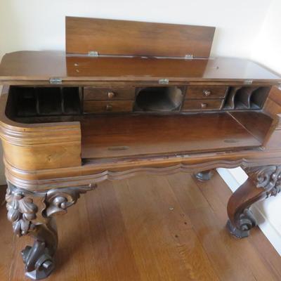 Antique Rosewood Desk Handcrafted from Upright Piano. Repurposed Piano into DESK
