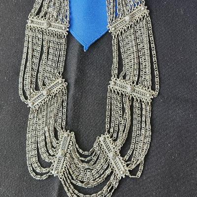 Vintage Victorian Etruscan Revival Bib Necklace