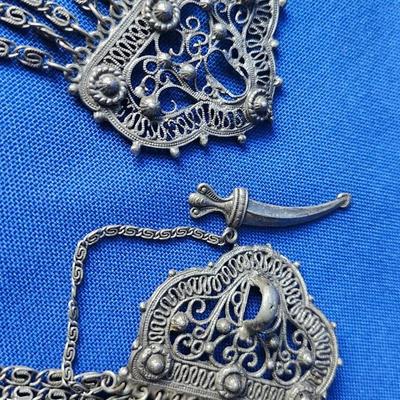 Vintage Victorian Etruscan Revival Bib Necklace