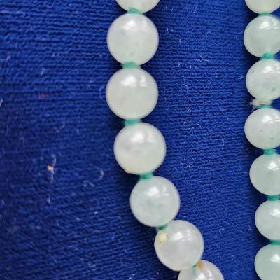 Seafoam green Jade bead necklace