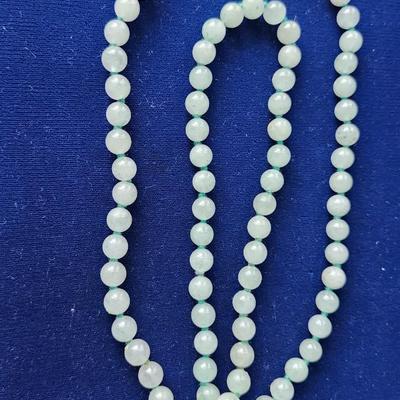 Seafoam green Jade bead necklace