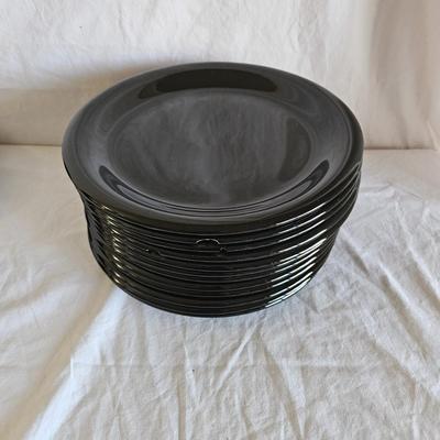 Black Dinnerware Set with Fiesta Platter (K-DW)