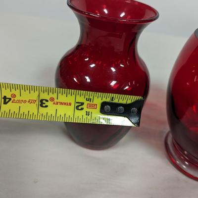 Red Glass Vases