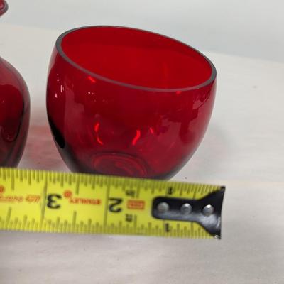 Red Glass Vases