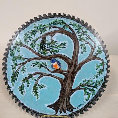Hand Painted Saw Blade