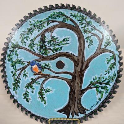 Hand Painted Saw Blade