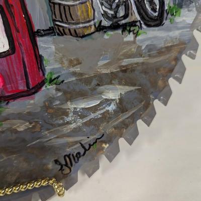 Hand Painted Saw Blade