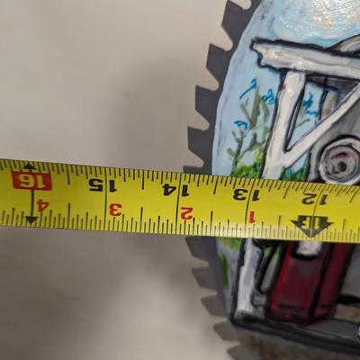 Hand Painted Saw Blade