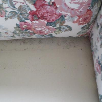 Lot of 2 - Beautiful Floral 3 Person Camelback Sofa with Rolled Arms - - Lee Industries Inc. As seen