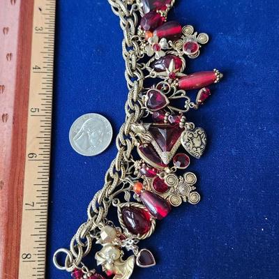 Red Charm Bracelet