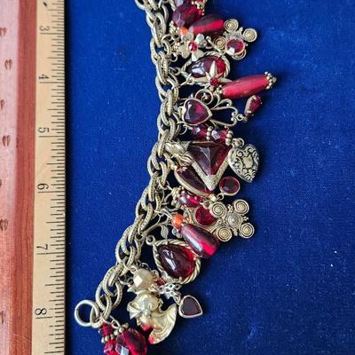 Red Charm Bracelet