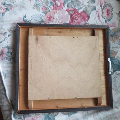 Vintage Shell Fish Under Water Coastal Handcrafted Wall Art Picture w Pearls