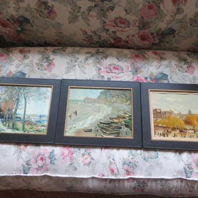 lot of 3 art prints - Monet Paris -
