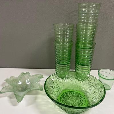 Murano glass & green glass