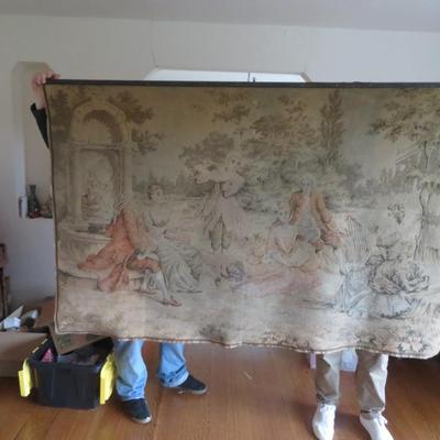 3x4 French Tapestry, Antique Tapestry, Medeivals Tapestry, Stunning Tapestry, Home Decor Tapestry/Wall Hanging, 135 x 88 cm