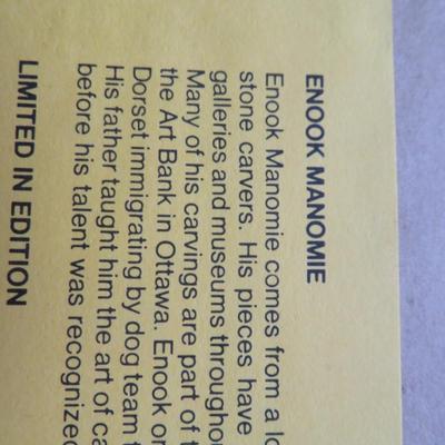 ENOOK MANOMIE ESKIMO WALRUS WOODBLOCK PRINT