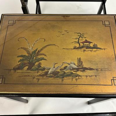 818 Set of Three Vintage Chinese Nesting Tables