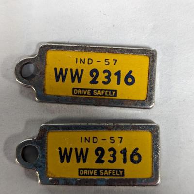 Mini License Plate Key Fobs