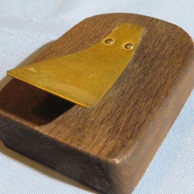 French vintage wooden religious decoration Jesus design brass color metal plaque