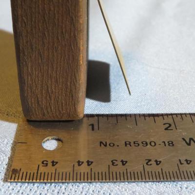 French vintage wooden religious decoration Jesus design brass color metal plaque