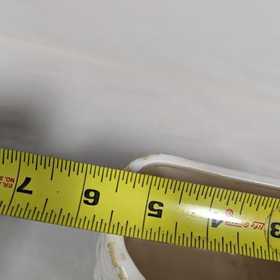 Vintage NAPCO Ceramic Fishing Creel Basket Planter