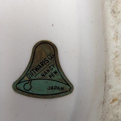 Vintage NAPCO Ceramic Fishing Creel Basket Planter