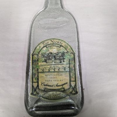 Slump Flat Wine Bottle Cheese Tray Spoon Rest