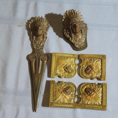 Austrian Cold-Painted Bronze Desk Part of Set of American Interest - all seen in photos.