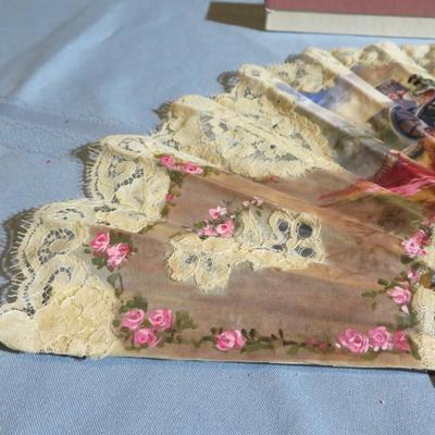 Rare Goya El Cacharrero Silk Lace Hand Fan La Vendimia Unique Artwork Frame 6