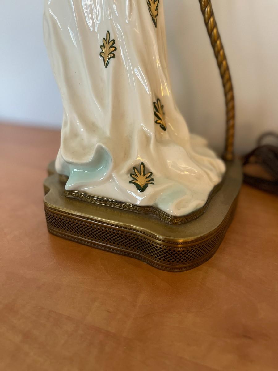 Vintage Goldcrest Ceramics Grecian Dancer Figural Lamp by Kathi Urbach