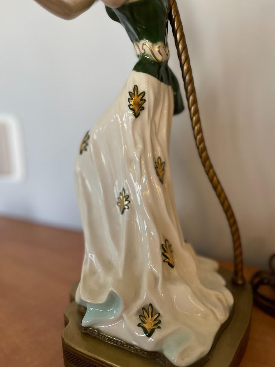 Vintage Goldcrest Ceramics Grecian Dancer Figural Lamp by Kathi Urbach