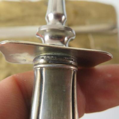 Carving set with sterling handle