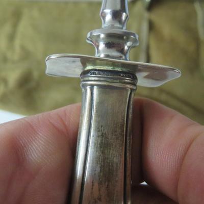 Carving set with sterling handle