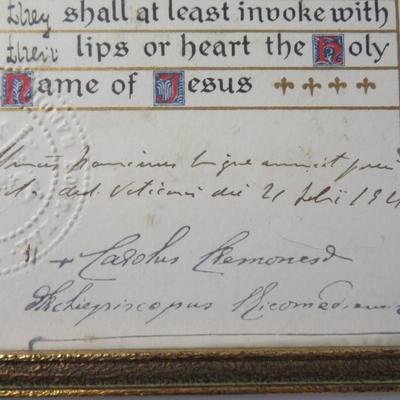 Plenary Indulgence - 1928 - 8" x 13"