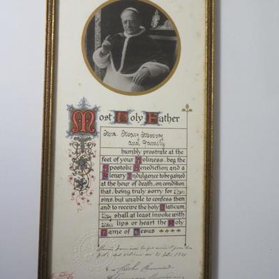 Plenary Indulgence - 1928 - 8" x 13"