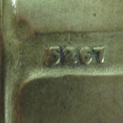 Antique Brass Office Desk Top Paper Holder - Abraham Lincoln