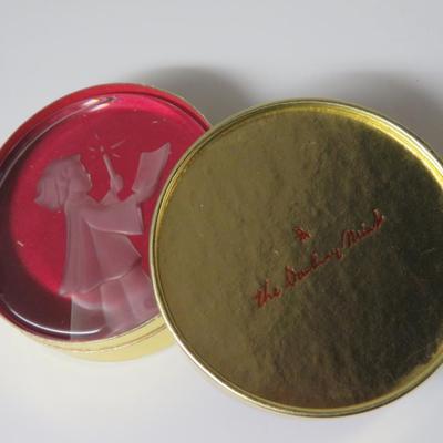 DANBURY MINT PAPERWEIGHT art glass sculpture figurine vintage holiday Christmas decor gift collectible retired 1986 angel star born puppy