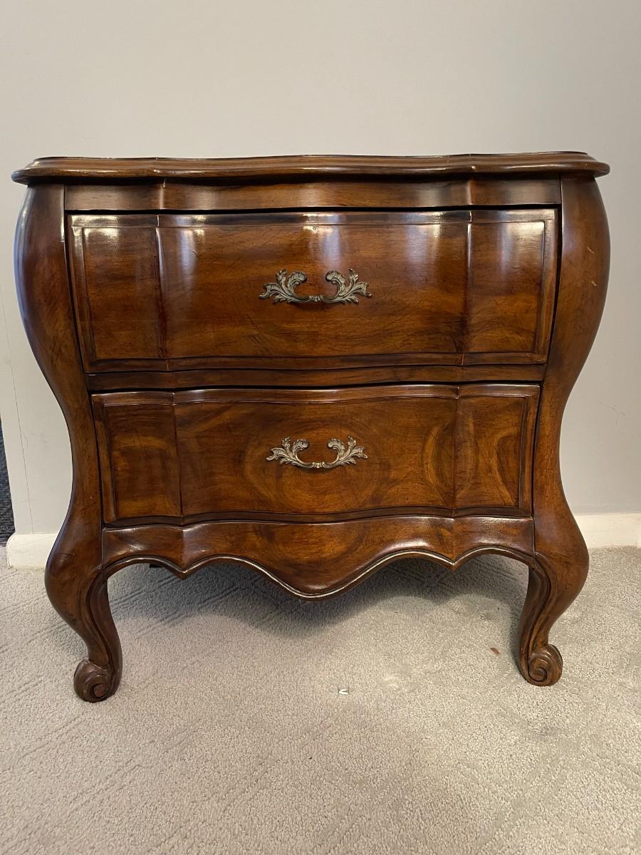 Small Vintage White Furniture 2 Drawer Bombay Chest