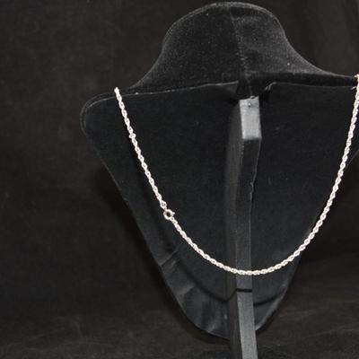 925 Sterling 2 Sided Cartouche + 925 What Chain 24" 12.6g