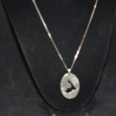925 Sterling Chain with 925 Dove Pendant 18" 8.3g