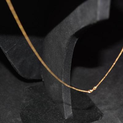 Stunning 14K Gold Bead Necklace 24" Chain 2.8g