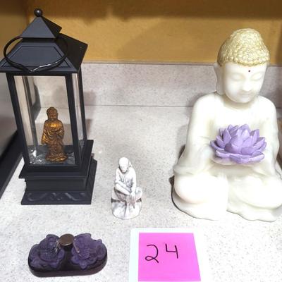 White Buddha Figure Lot