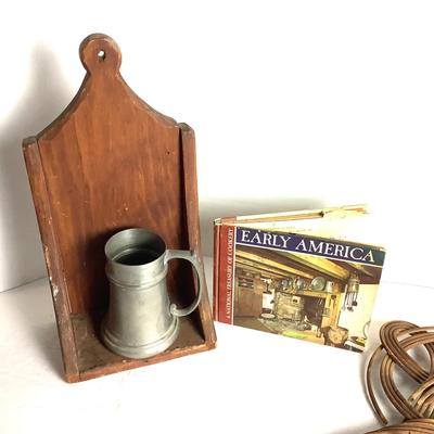 383 Primitive Candle Holder, Rug Beater Lot