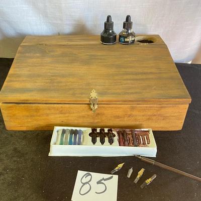 Vintage Writing Desk and Pen