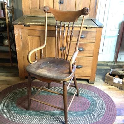 385 Antique Victorian Oak Youth Chair
