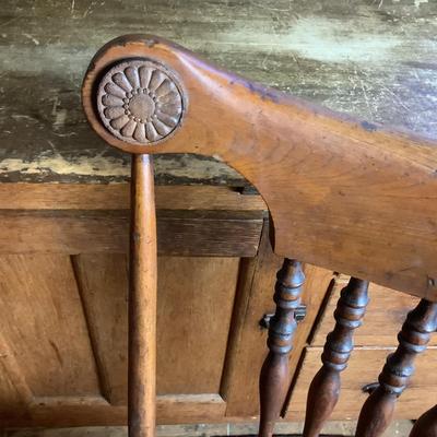 385 Antique Victorian Oak Youth Chair