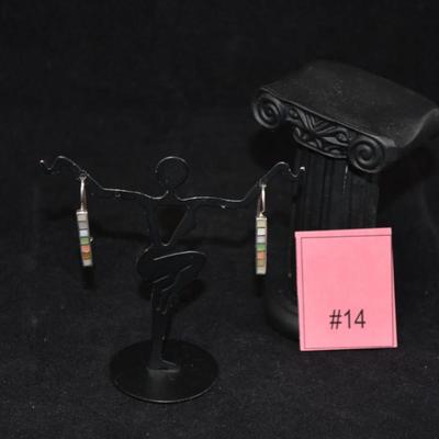 Slim 925 Sterling Multi-Stone Drop Earrings 3.1g