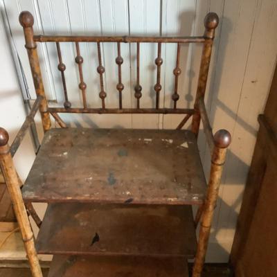 386 Victorian Bamboo Bookcase with Four Shelves
