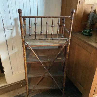 386 Victorian Bamboo Bookcase with Four Shelves